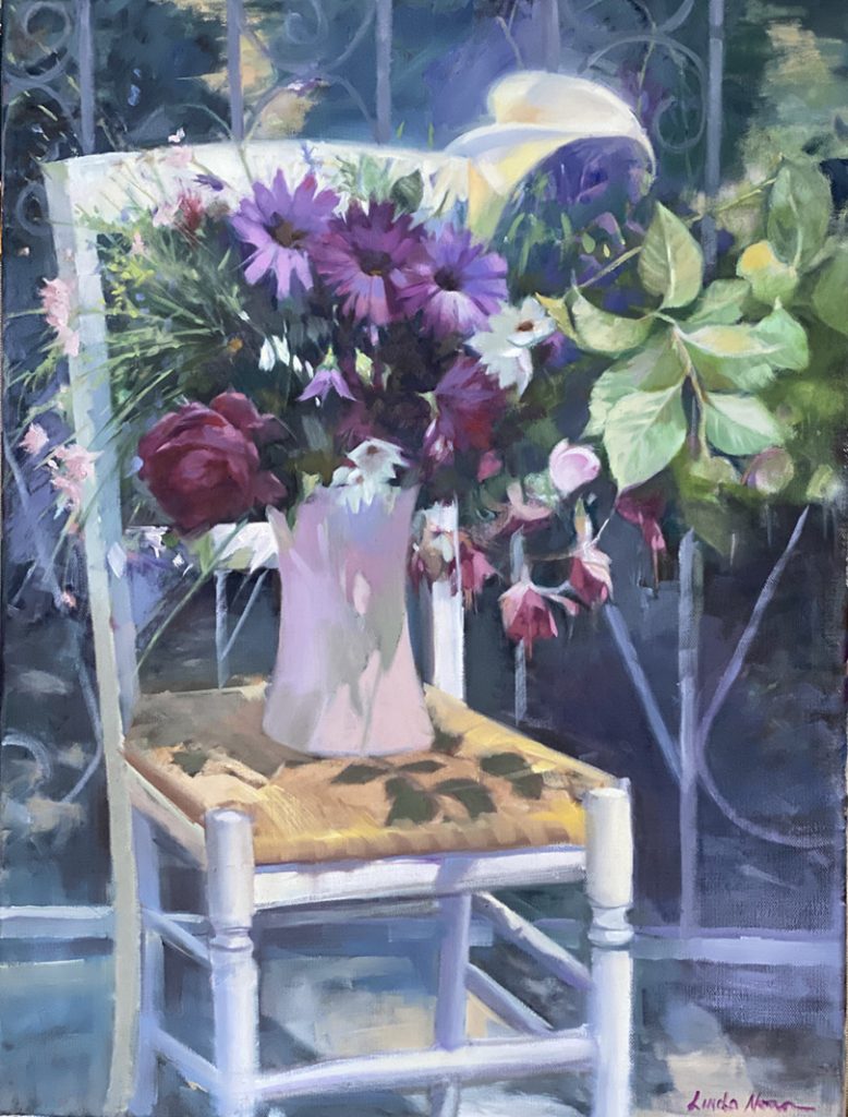 My Garden Floral Oil on Canvas by Linda Nearon Artist