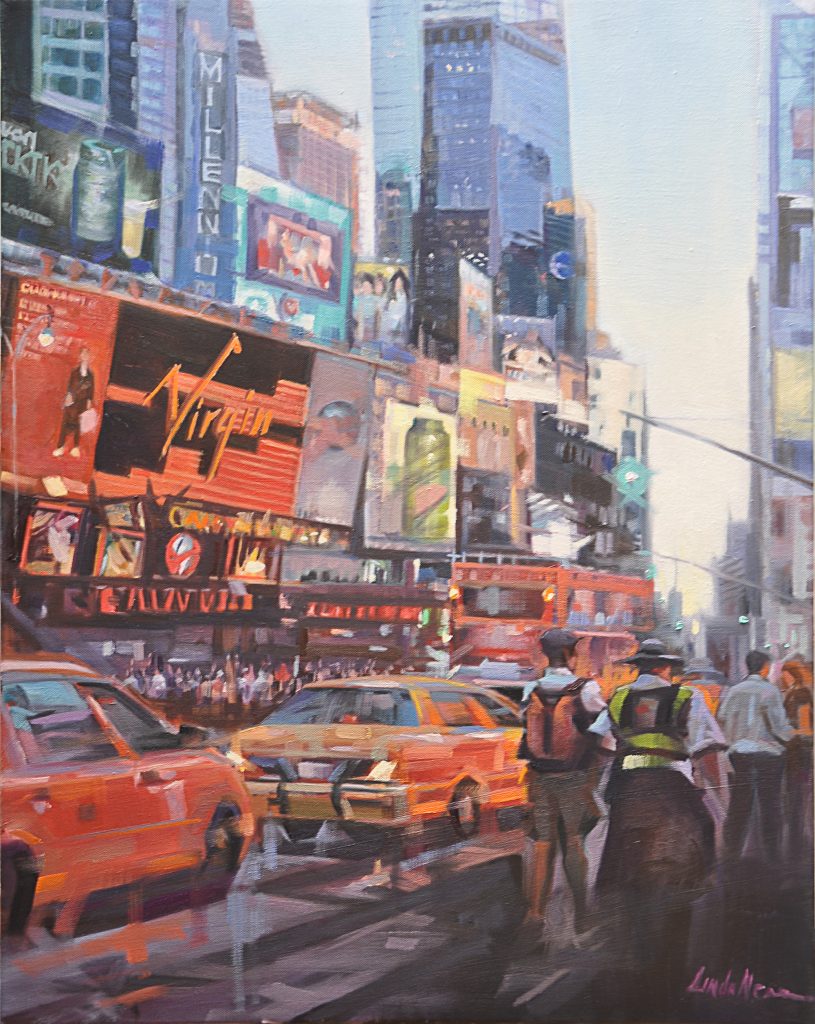 New York City Oil on Canvas by Linda Nearon Artist