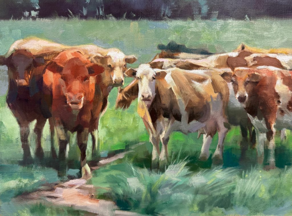 Out to Pasture oil on canvas by Linda Nearon Artist
