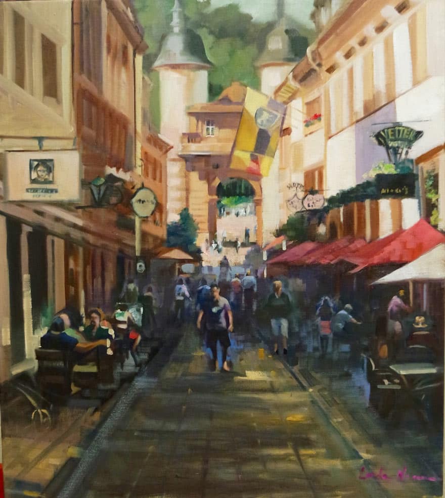 Heidelberg Oil on Canvas by Linda Nearon Artist